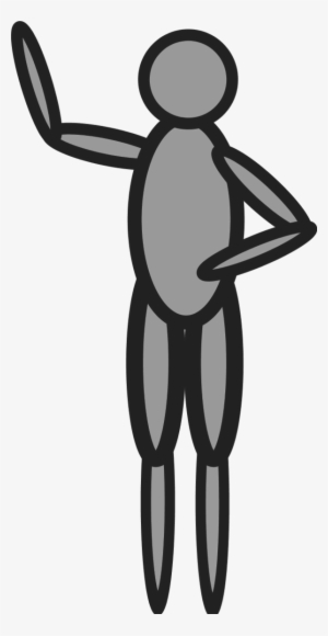 Doll Person Figure Waving Hand - Person Clip Art