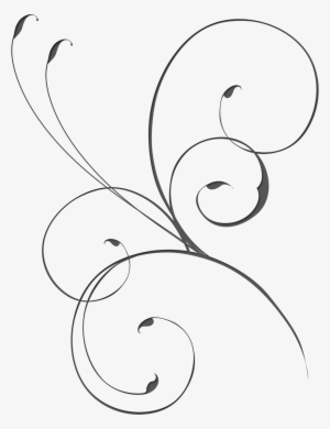 Simple Flourish Clipart - Line Art