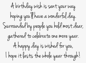 Happy Birthday And Thanks For The Gorgeous Sentiment - Happy Birthday Quotes Png