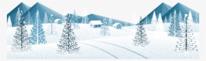 Clipart Winter Ground With Trees Png Clipart Image - Winter Scene Clipart Png