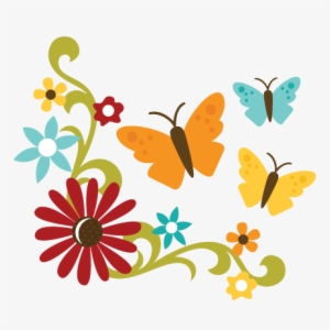 Flowers With Flourish Erflies Svg Files For Sbooking - Best Friends Forever Png