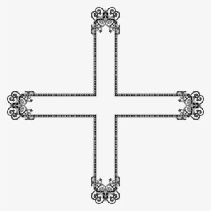 Floral Flourish Cross Graphic Library Library - Jewellery