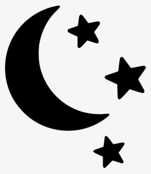 Clipart Black And White Stock Icon Download Onlinewebfonts - Moon And Stars Svg