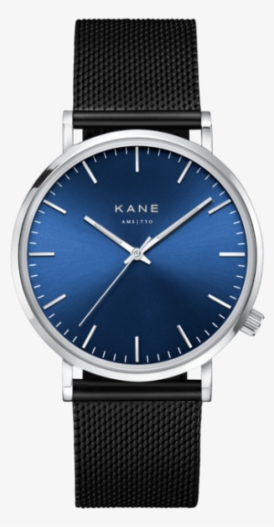 Silver Watch Black Mesh