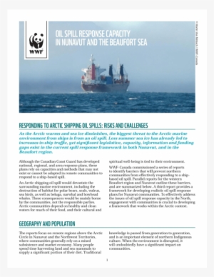 Oil Spill Response Capacity In Nunavut And The Beaufort - Brochure