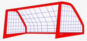 Red Post And Blue Soccer Goal Net Svg Clip Arts 600