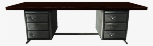 Col Moores Desk - Black Desk Png
