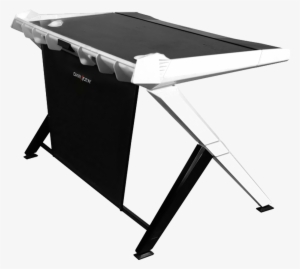 Dxracer 1000/nw Gaming Desk - Dxracer Gd/1000/nw Black & White Gaming Desk