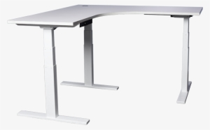 White Desktop With White Frame - Electric Height Adjustable Desk Frame By Flexispot