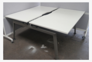 Pod Of 2 Straight White Desks - Desk