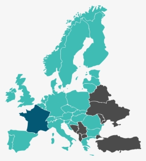 Europe Map Blue Png