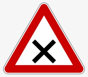 Traffic Sign Road Sign Shield - Two Way Traffic Across A One Way Road Sign