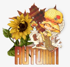 Autumn Tag A - Vintage Sunflower Postcard