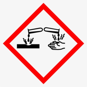 Corrosive, Acid, Warning, Attention, Ghs, Red, Sign - Ghs Label Skin Corrosion, Corrosive To Metals