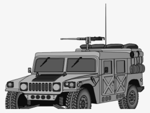 Drawn Tank Humvee Military - Military Clip Art