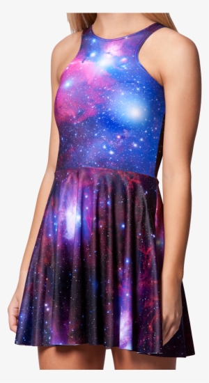Galaxy Purple Reversible Petite Skater Dress Photo - Cool Galaxy Stuff