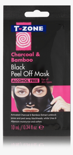 Black Peel Off Mask Sachet - T-zone Charcoal & Bamboo Nose Pore Strips 12s
