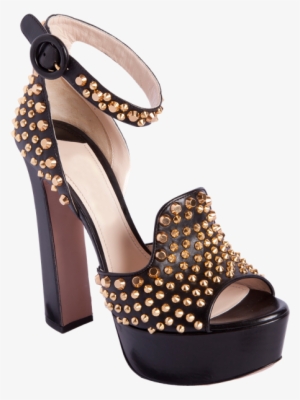 Women Motorcycle Chunky Heel Sandals Studded - Sandal Png Sexyshoeswoman