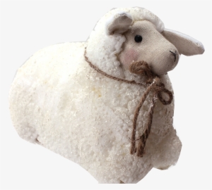 Sitting Winter Snow Lamb - Snow