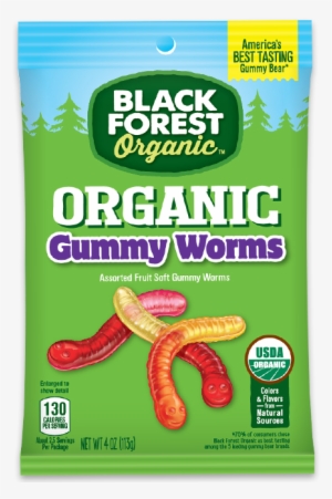 Black Forest Bf Organic Gummy Worms Peg 3 Oz - Black Forest Licorice Bites