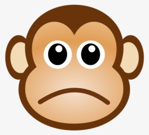 Stuffed Animal Clipart Sad - Cartoon Monkey Face