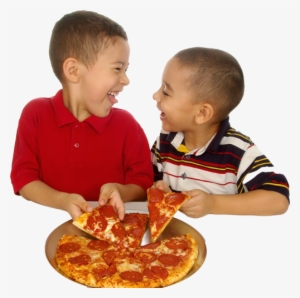 Forget Papa Everyone Loves Their Mama - Boy Eating Pizza Png