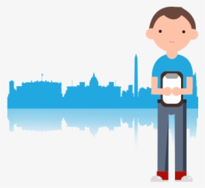 Most Popular Places To Visit In Washington Dc - Washington Dc Cityscape Skyline Sticker