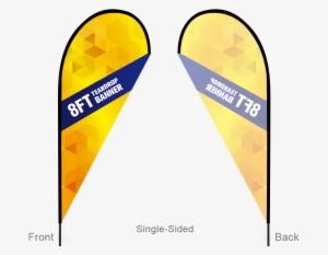 8ft Teardrop Flag With Cross Base & Water Bag - Teardrop Flag Png