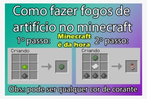 Pra Quem Quiser Soltar Fogos De Artifício No Minecraft - Fireworks