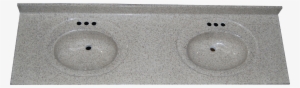 73" Double Bowl Cultured Marble Vanity Top - Bathroom Sink