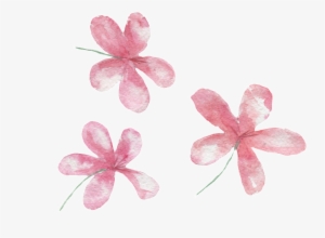 Pink Hand Painted Small Flower Transparent - Portable Network Graphics