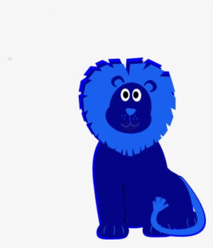 Cute Blue Lion Svg Clip Arts 510 X 596 Px