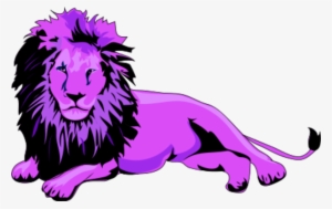 Lion Clipart Purple - Personalized Lion Note Cards (pk Of 10)