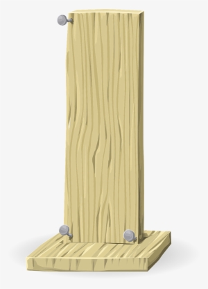 Wooden Post With Transparent Background