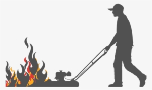 They Called Him Lawn Man - Silhouette Of A Lawnmower