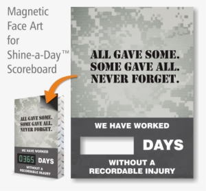 All Gave Some Never Forget Scoreboard Magnetic Face