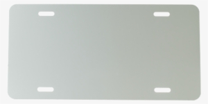 White 6" X 12" - Blank Chrome License Plate Frame