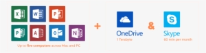 Online Subscription Includes Onedrive Storage And Skype - Publisher 2016