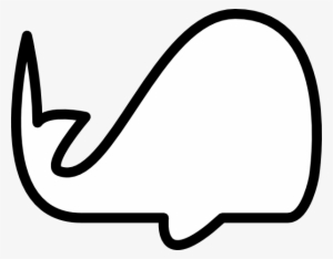 White - Whale Outline