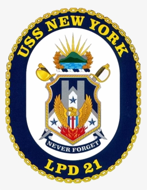 The Twin Sword Logo Of The Uss New York - Uss New York Lpd 21 Logo