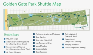 Golden Gate Park Shuttle Map - Golden Gate Park Rose Garden