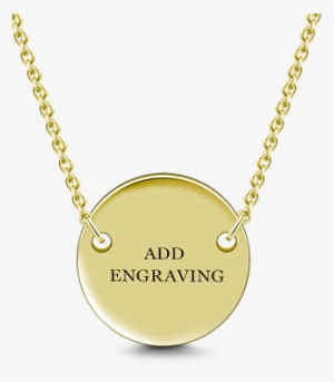Free Shipping Orders Over $49 - 14k Gold Plated Engraved Tag Necklace