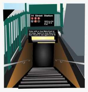 Entering The Subway - Enter With Or Buy Metrocard At All Times Agent On Duty