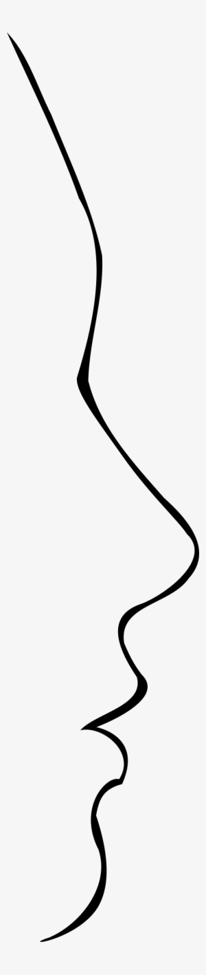 Big Image - Male Face Profile Outline Clipart