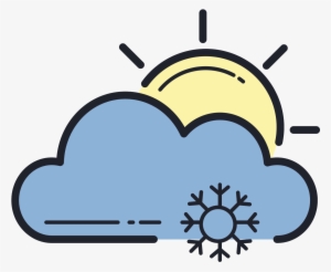 Snowy Sunny Day Icon - Learning Bulb