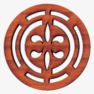 Rosette, Fleur De Lis, Padauk, 2 3/16" Diameter - Fleur-de-lis