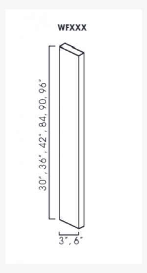 Gramercy White Wall Filler 3" Wide - Diagram