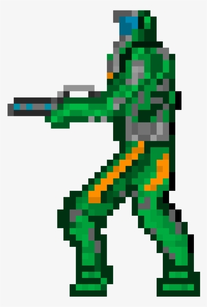 The Marines Side Breathing - Pixel Art