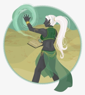 Work In Progress Shots Of My Drow Enchantress Portrait - Illustration