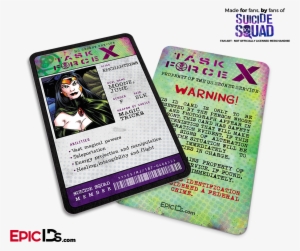 Task Force X 'suicide Squad' Classic Comic Id Card